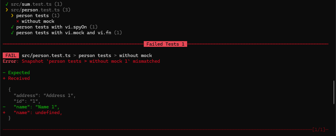 Person test output vi.mock error